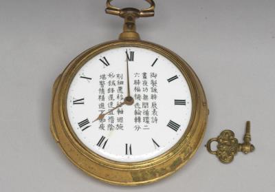 图片[2]-Gilt copper pocket watch with literary inscriptions. Jiaqing reign (1796-1820), Qing dyasty.-China Archive